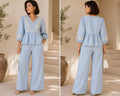 Indigo Bloom Embroidered Co-ord Set
