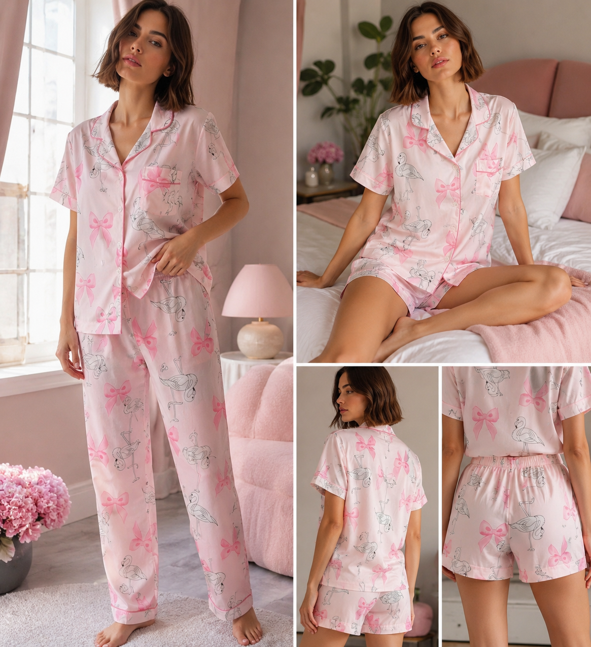 Flamingo Dreams Night Suit