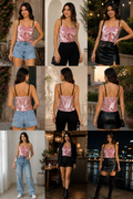 Rose Glow Strapless Top