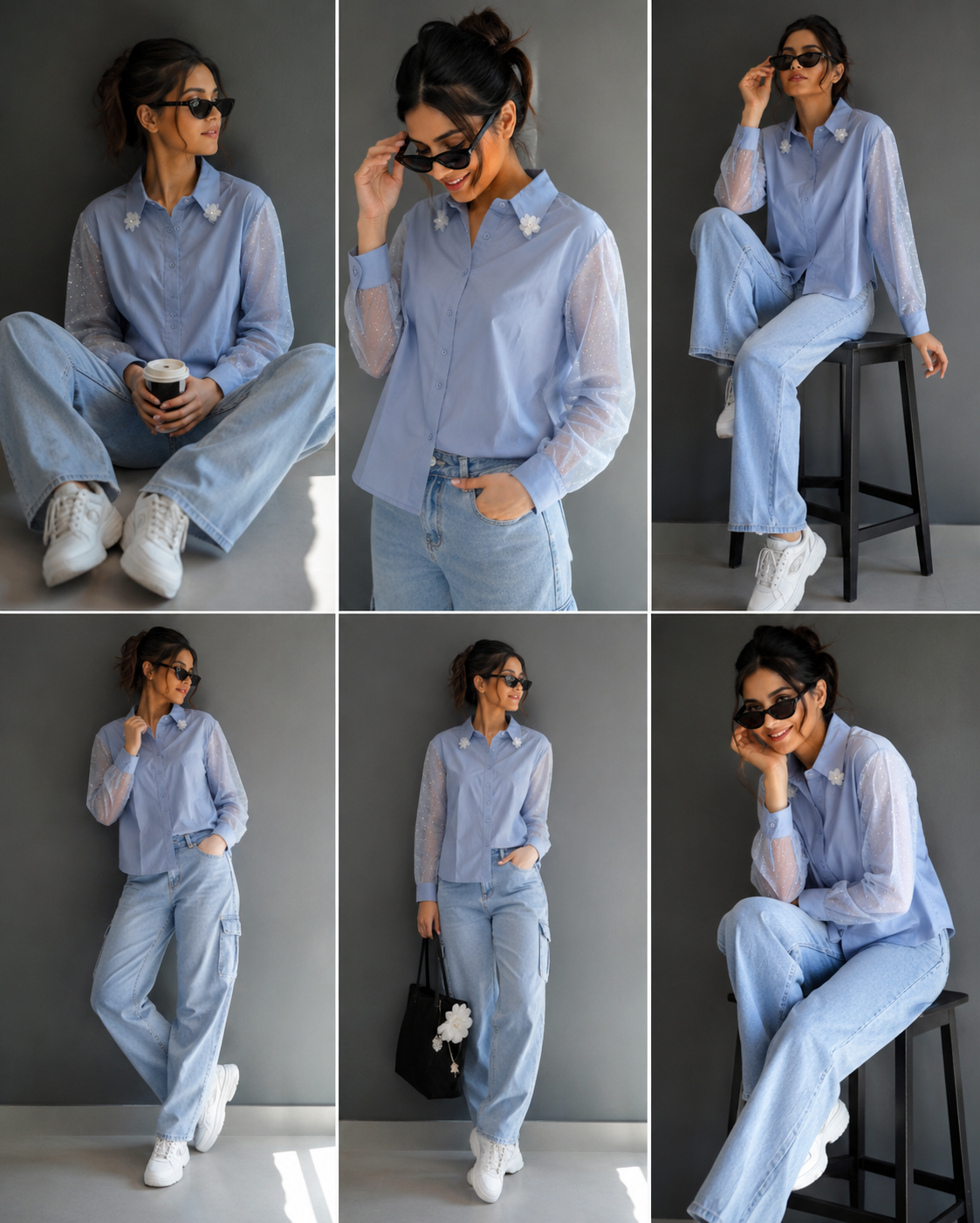 Net Sleeve Shirt