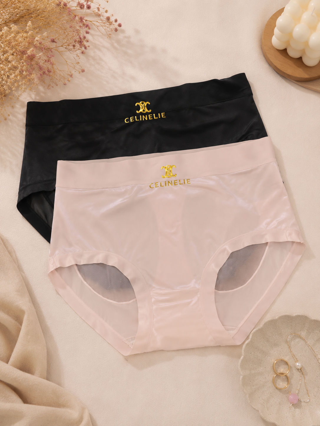 Luxury Satin Glow Two Panty Set