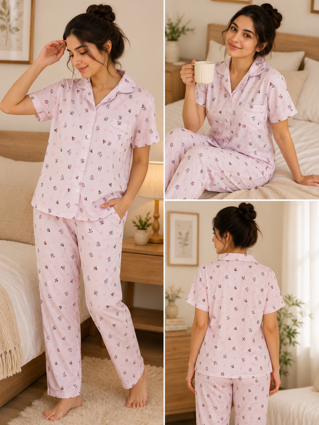 Rosy Charm Night Dress