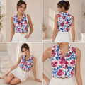 Summer Blossom Collared Top