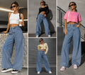 Sky Fade Wide Leg Jeans