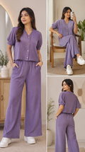 Lilac Purple Texture Cord Set