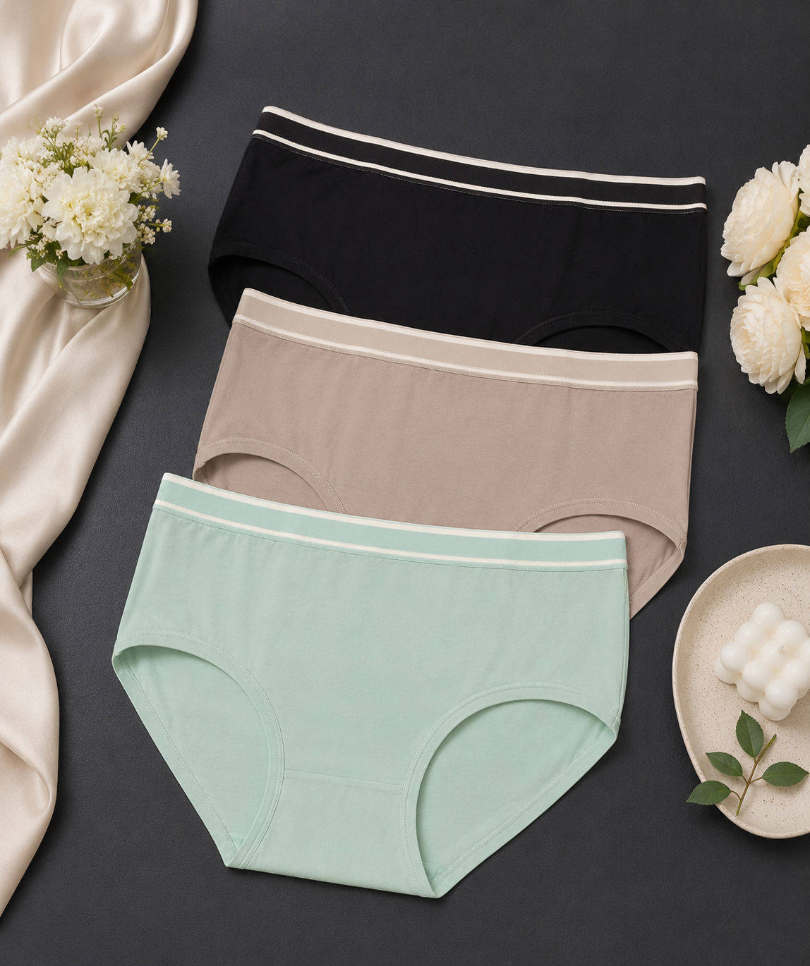 Pastel Comfort Trio Panty Set