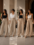Formal Belted Palazzo Pant