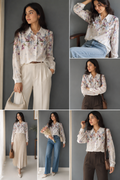Pastel Garden Lace Collar Shirt