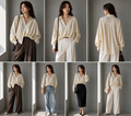 Elegant ivory wrap top