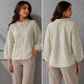 Sheer Lace Collar Shirt