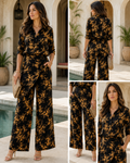 Royal Noir Bloom Cord Set