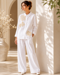 Ivory Bloom Applique Cord Set