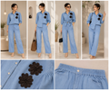 Sky Blossom Denim Co-ord Set