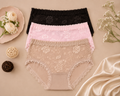 Floral Lace Charm Trio Panty Set