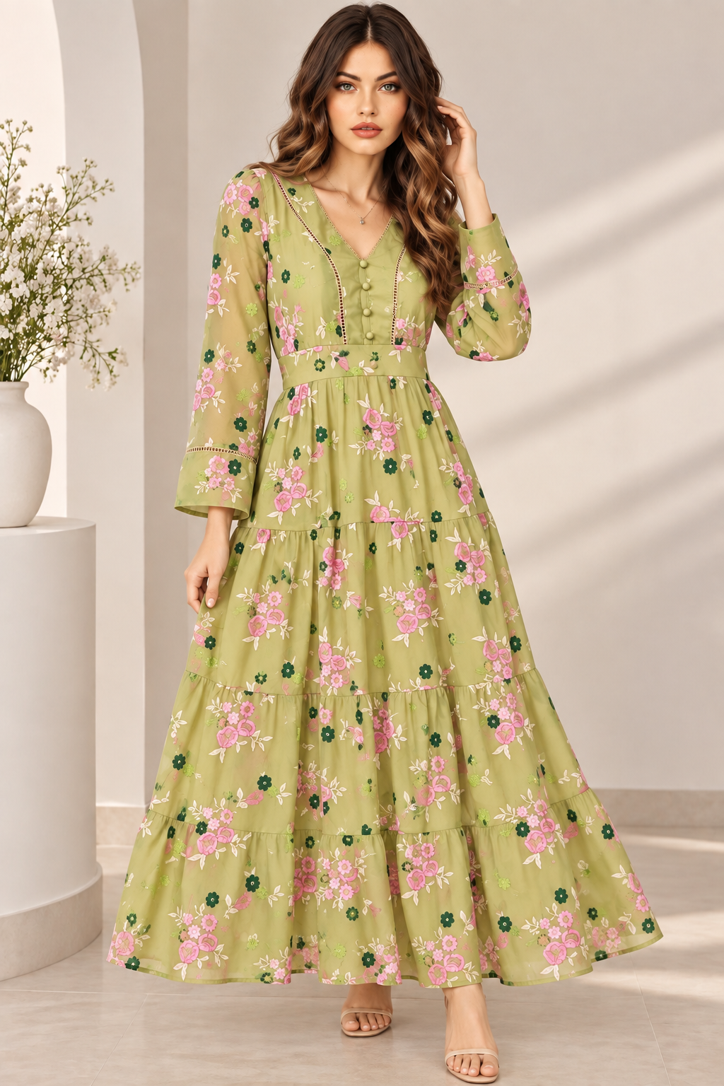 Rose Garden Midi Dress
