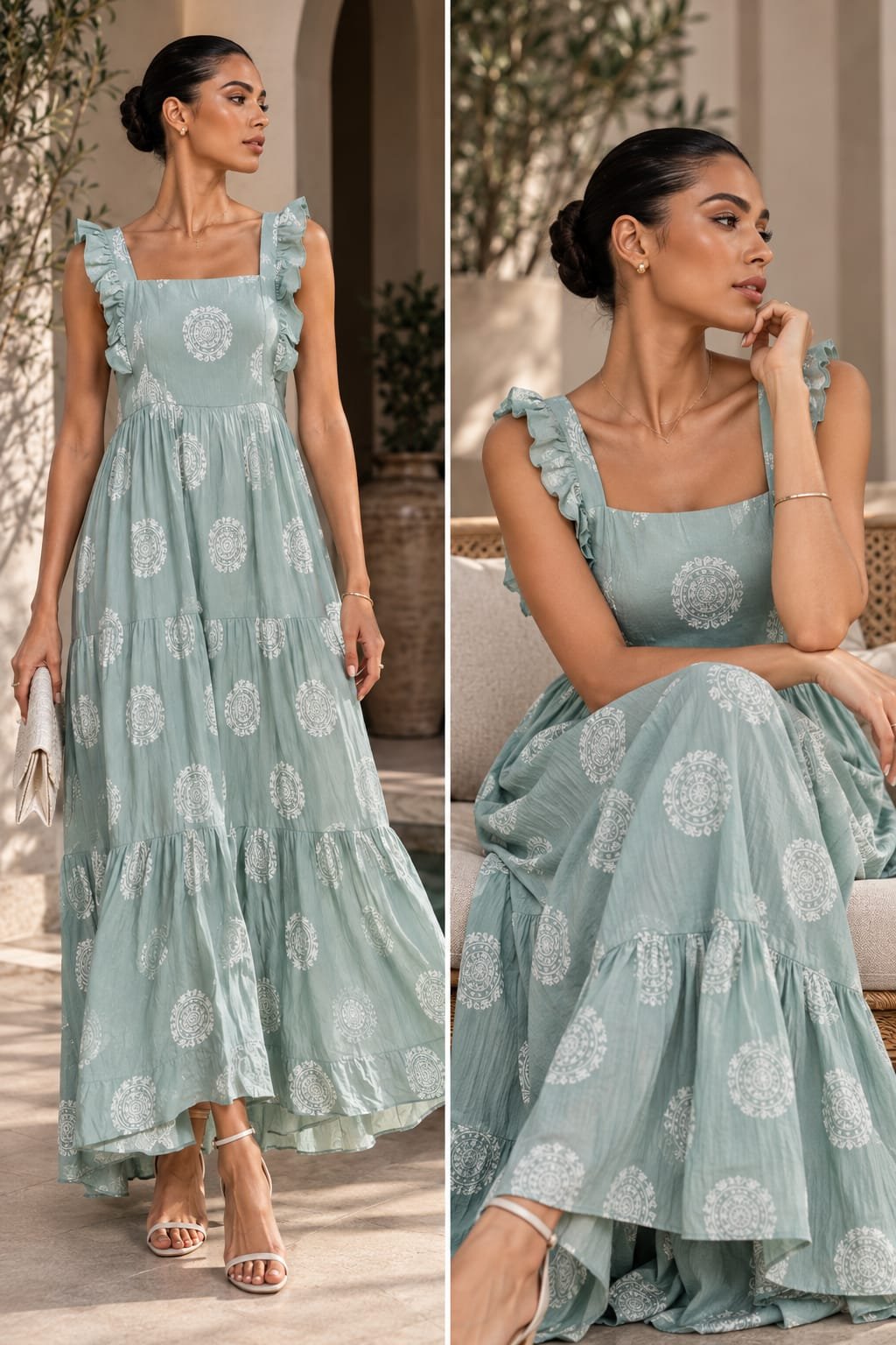 Sky Bloom Maxi Dress