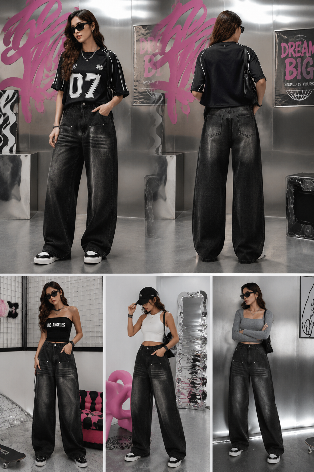 Distressed Denim Jeans