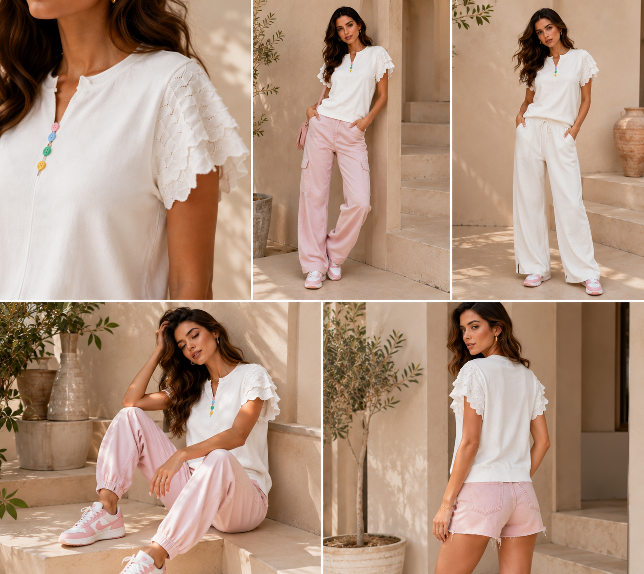Dreamy Sky Button Top
