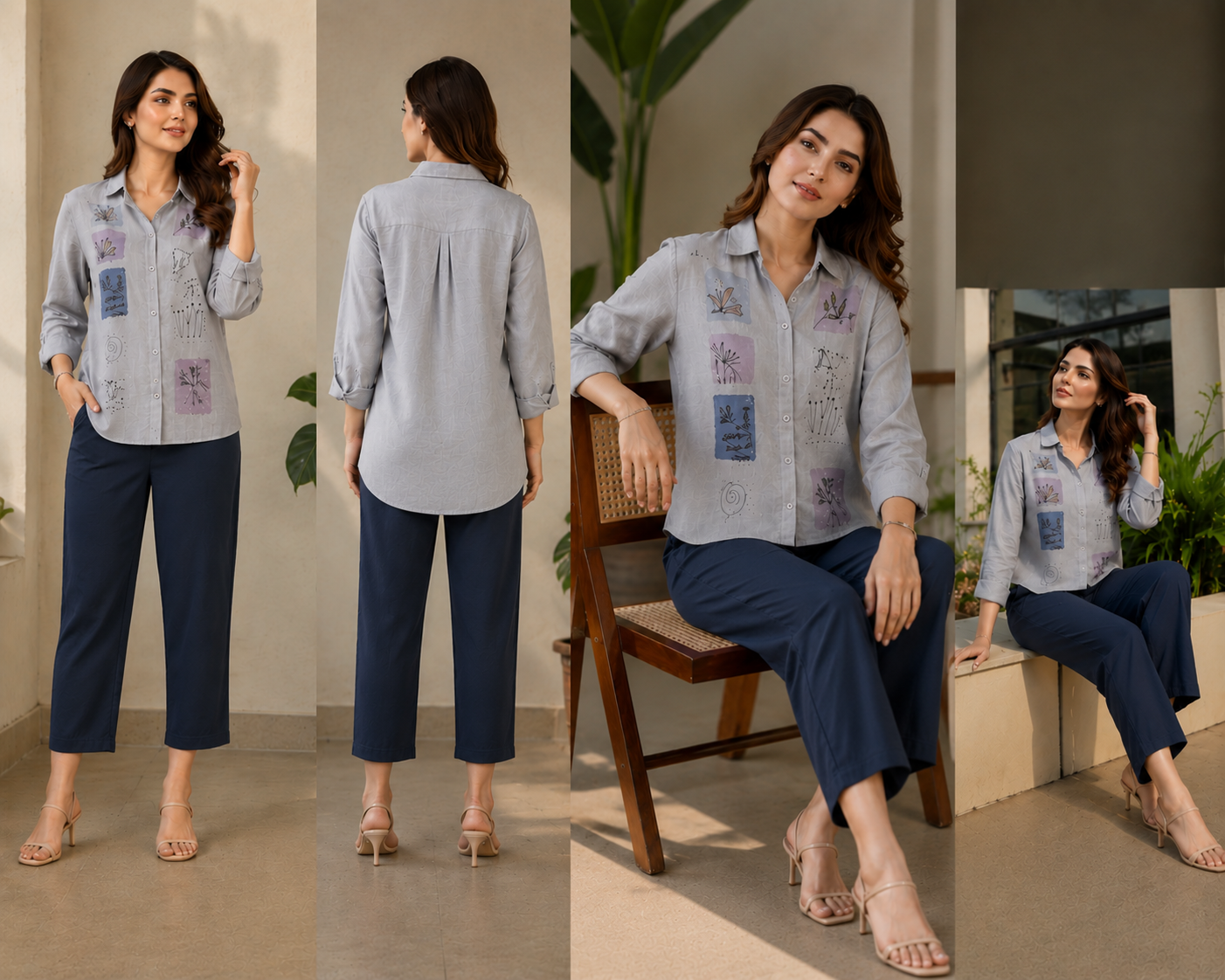 botanical patch shirt