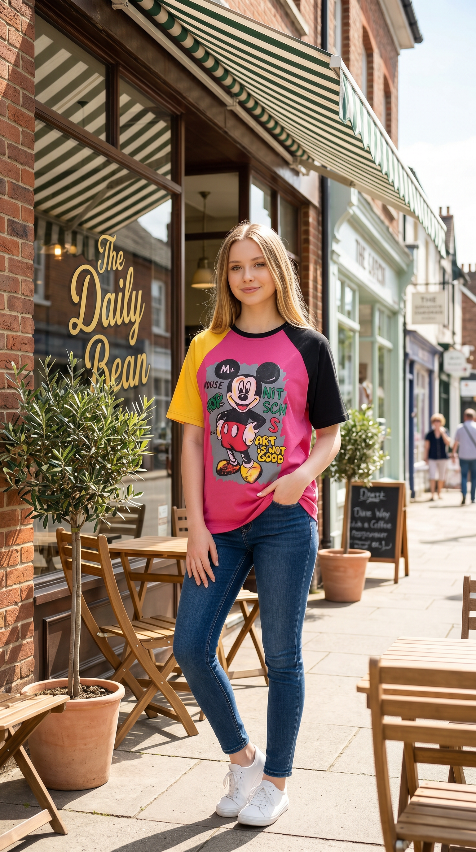 Happy Mouse Graphic T-Shirt