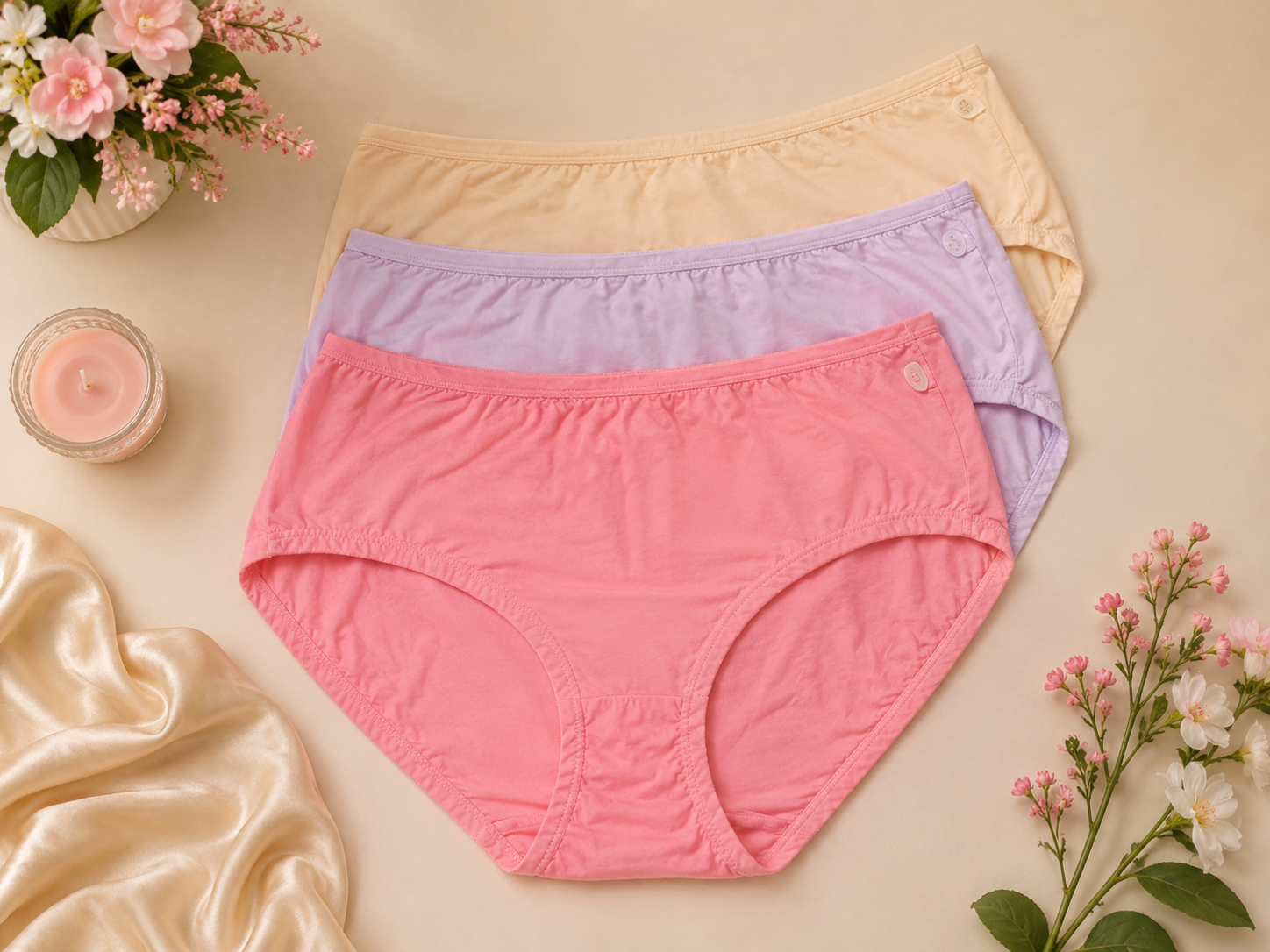Cute Strap Comfort Trio Panty Set