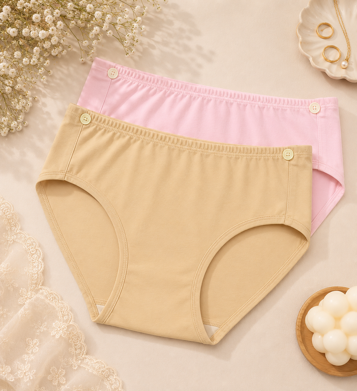 Cute Strap Comfort Two Panty Set