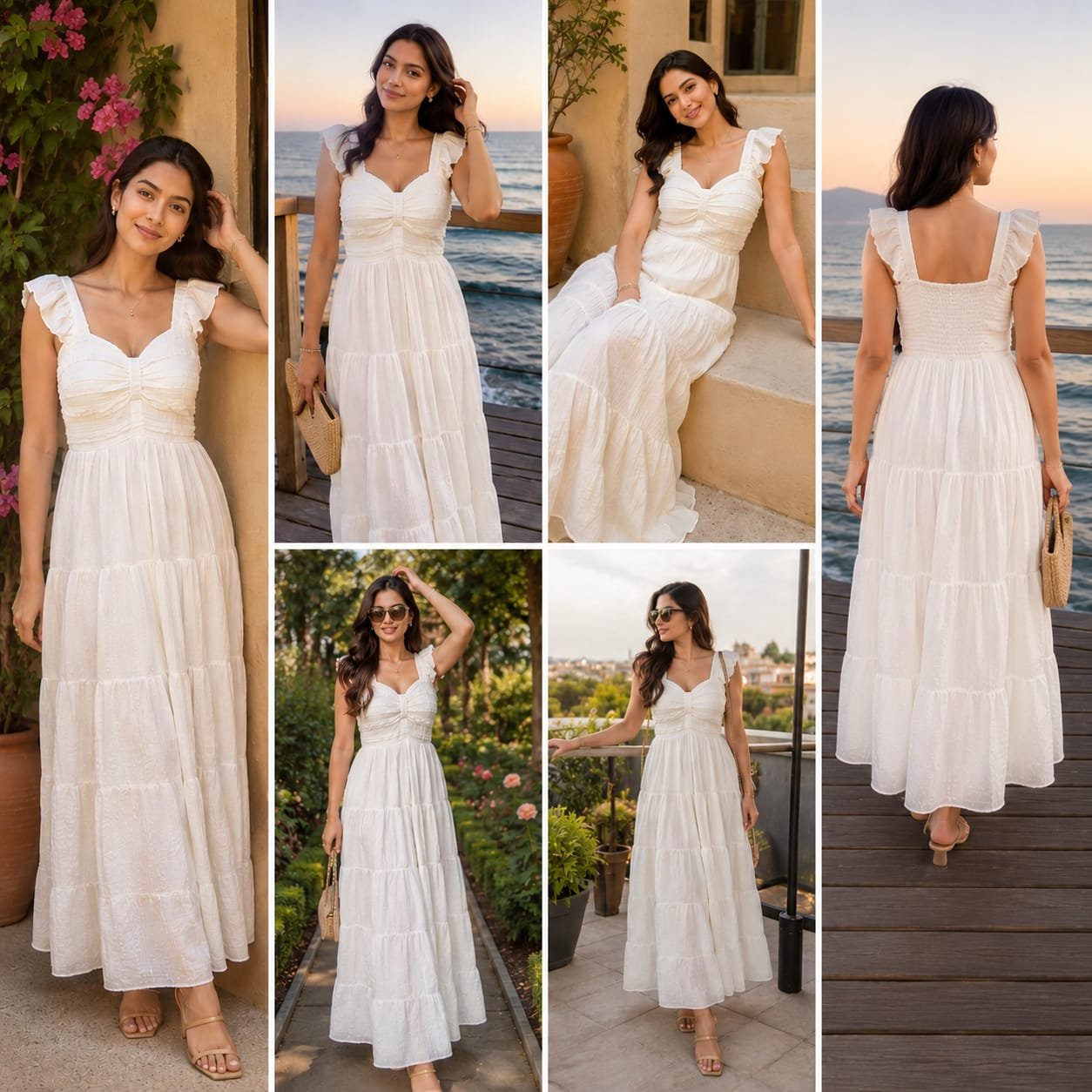 Snow Elegance Tiered Dress