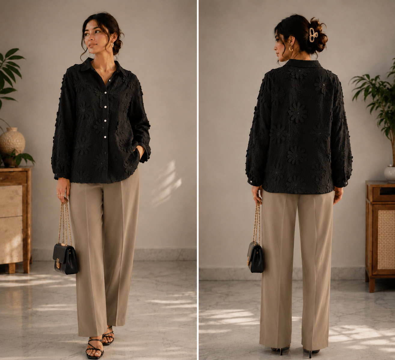 Daisy Petal Organza Shirt