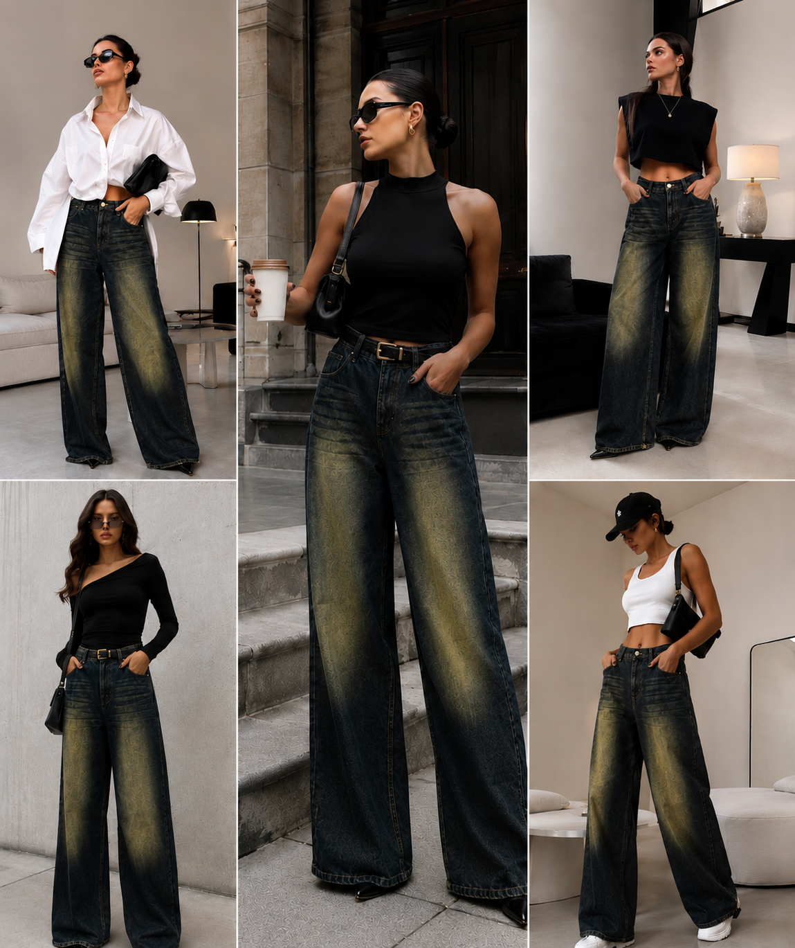 Eclipse Black Wide-Leg Jeans