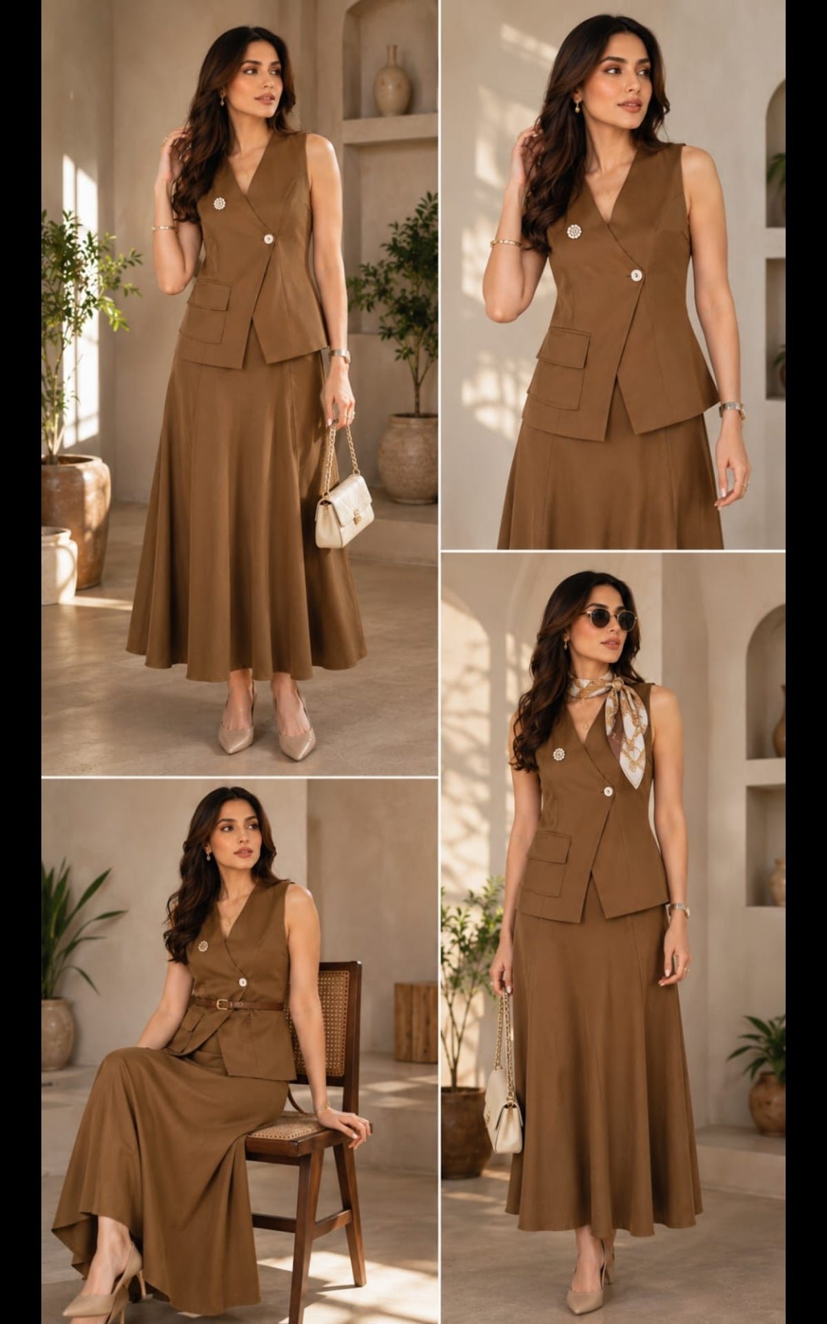Coffee Charm Skirt Set