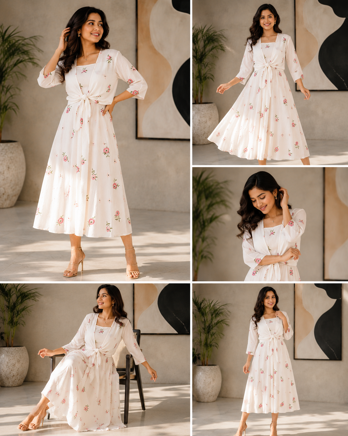 Ivory Pastel Elegance Dress