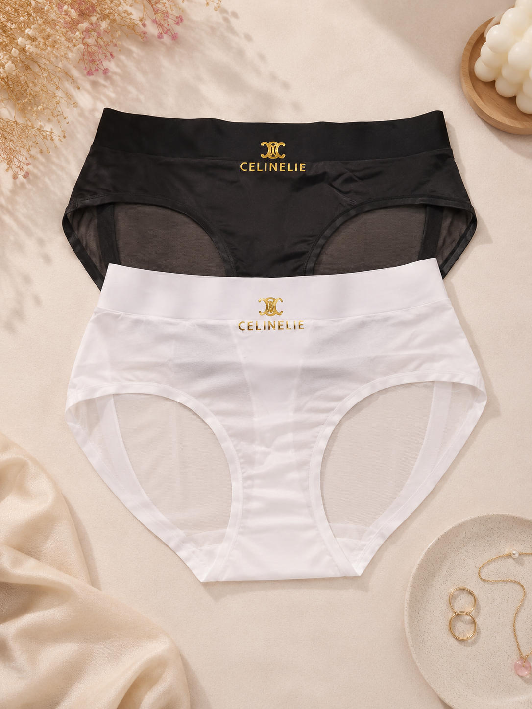 Luxury Satin Glow Two Panty Set