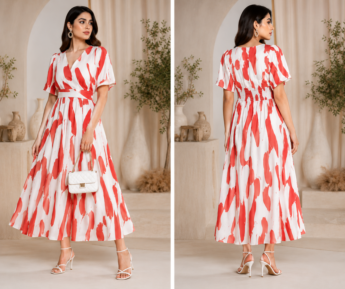 Sunset Splash Flare Dress