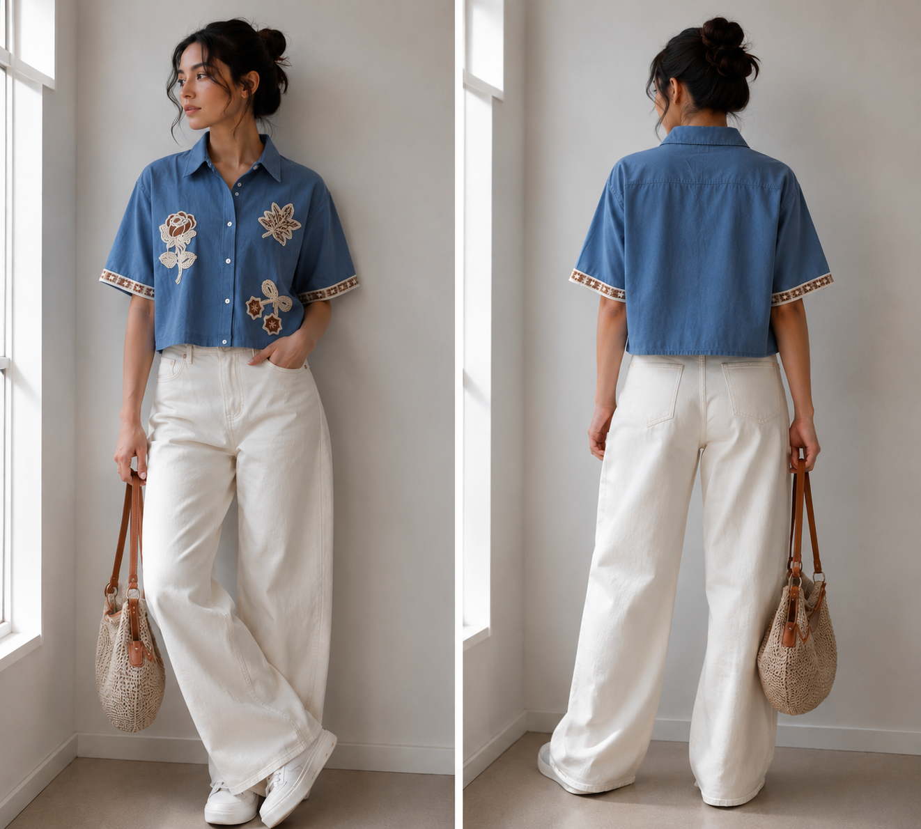 Vintage pearl Blue shirt