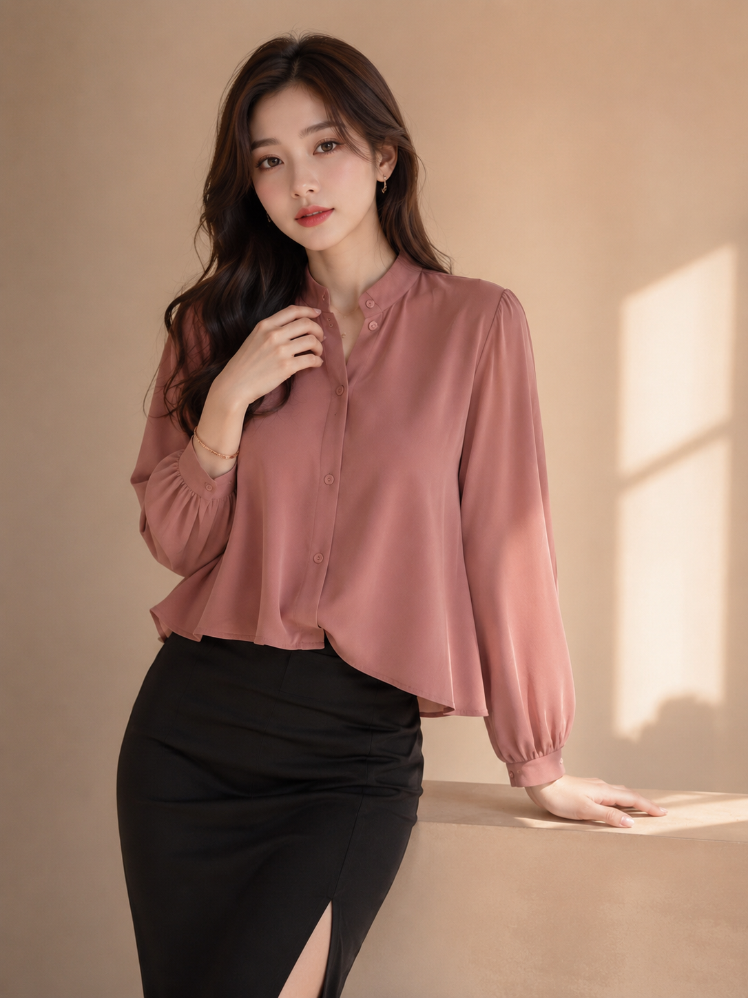 Royal Magic Button Top