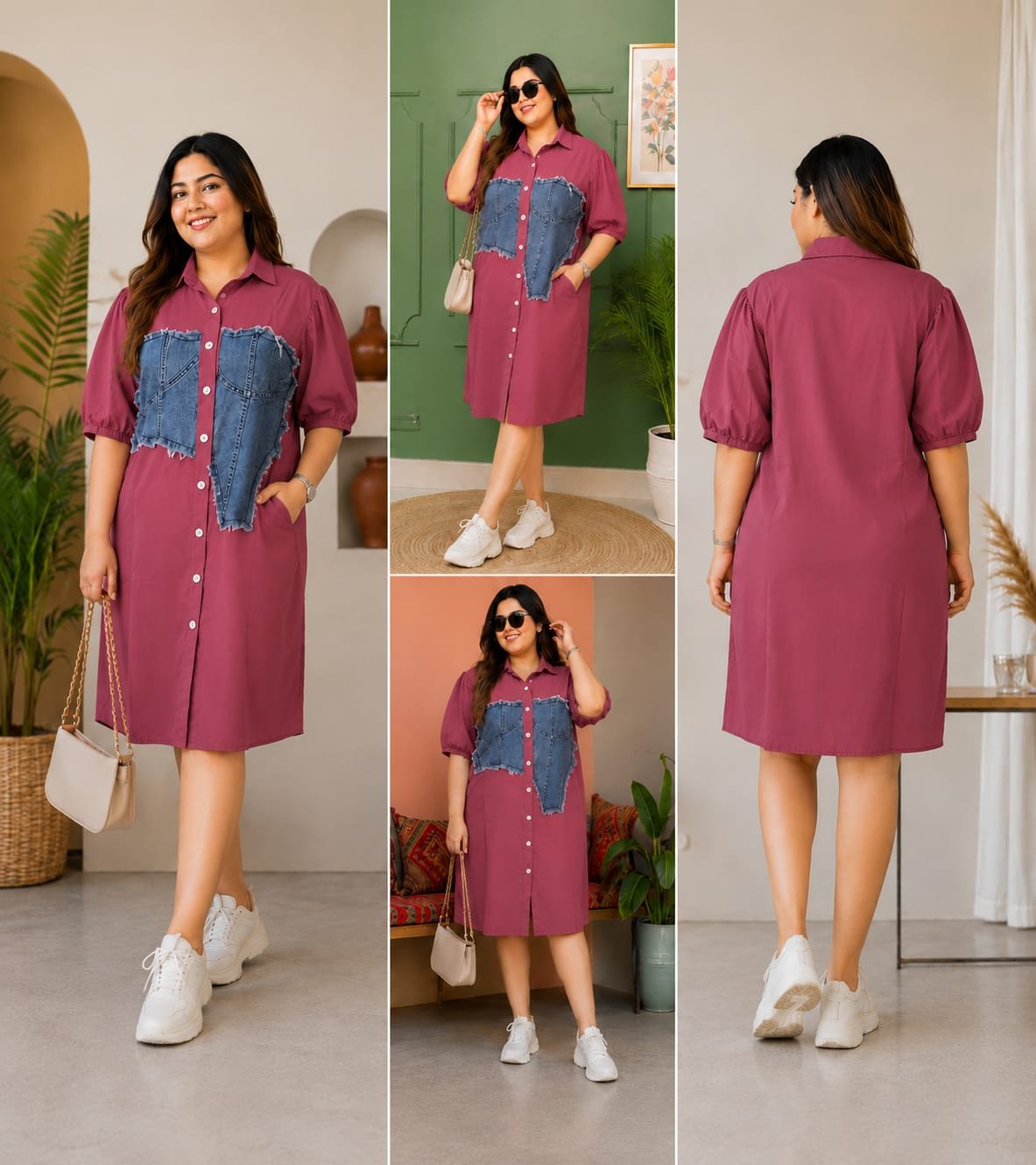 Denim Patch Dress