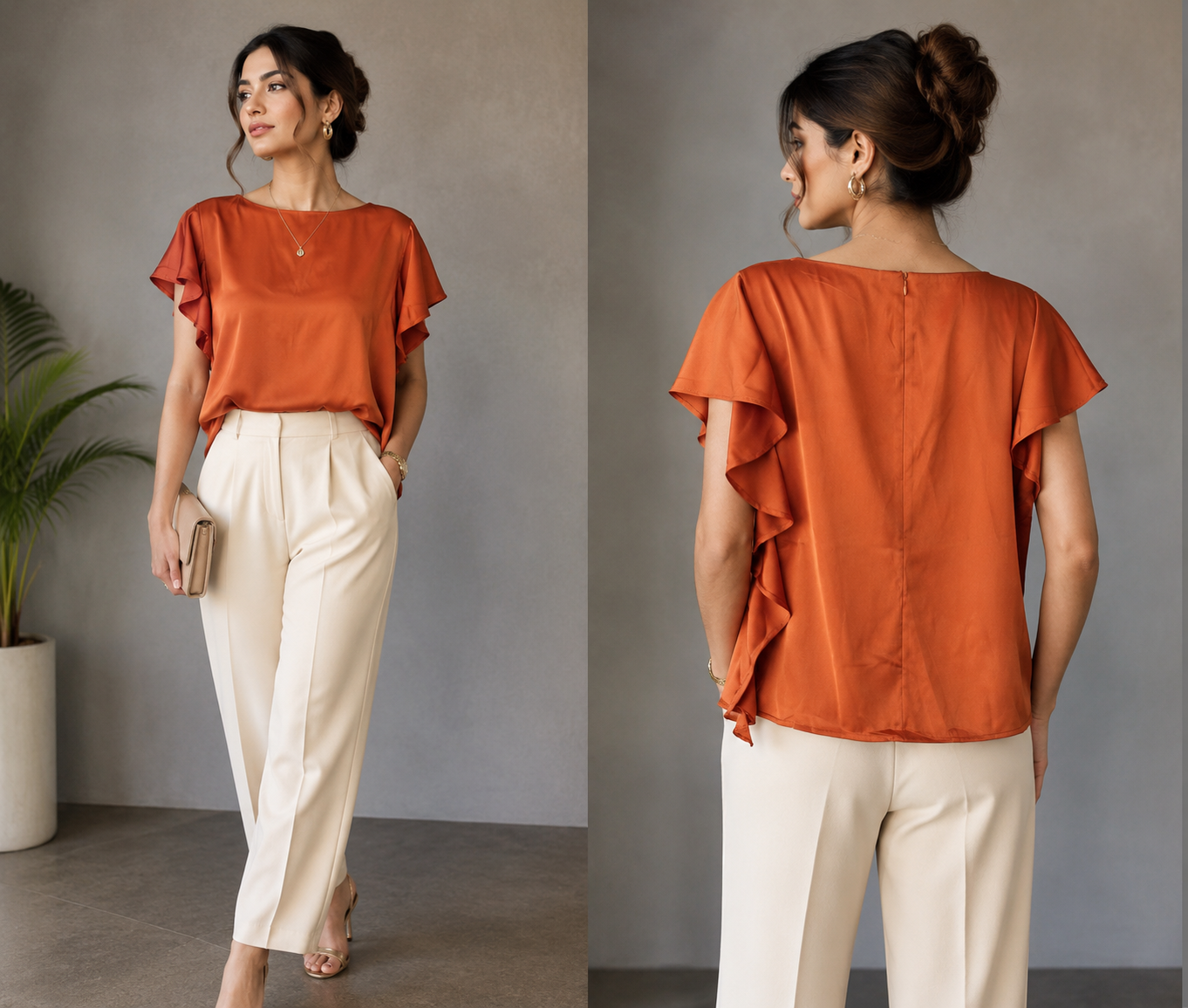 Satin Drape Top