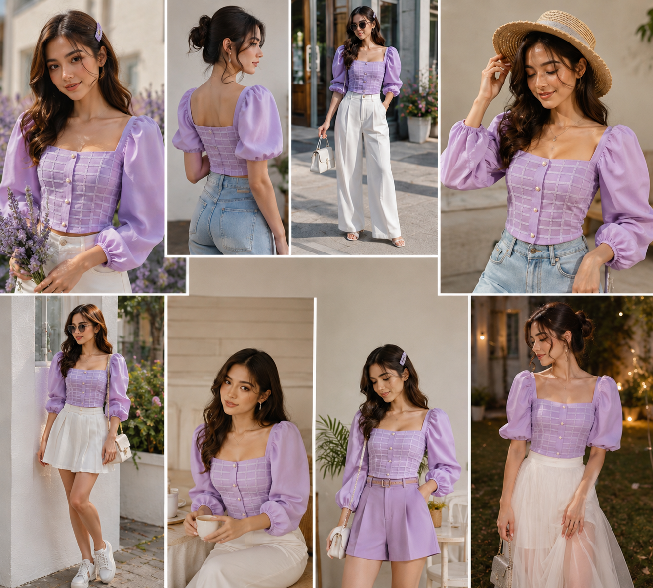Lavender Pearl Elegance Top