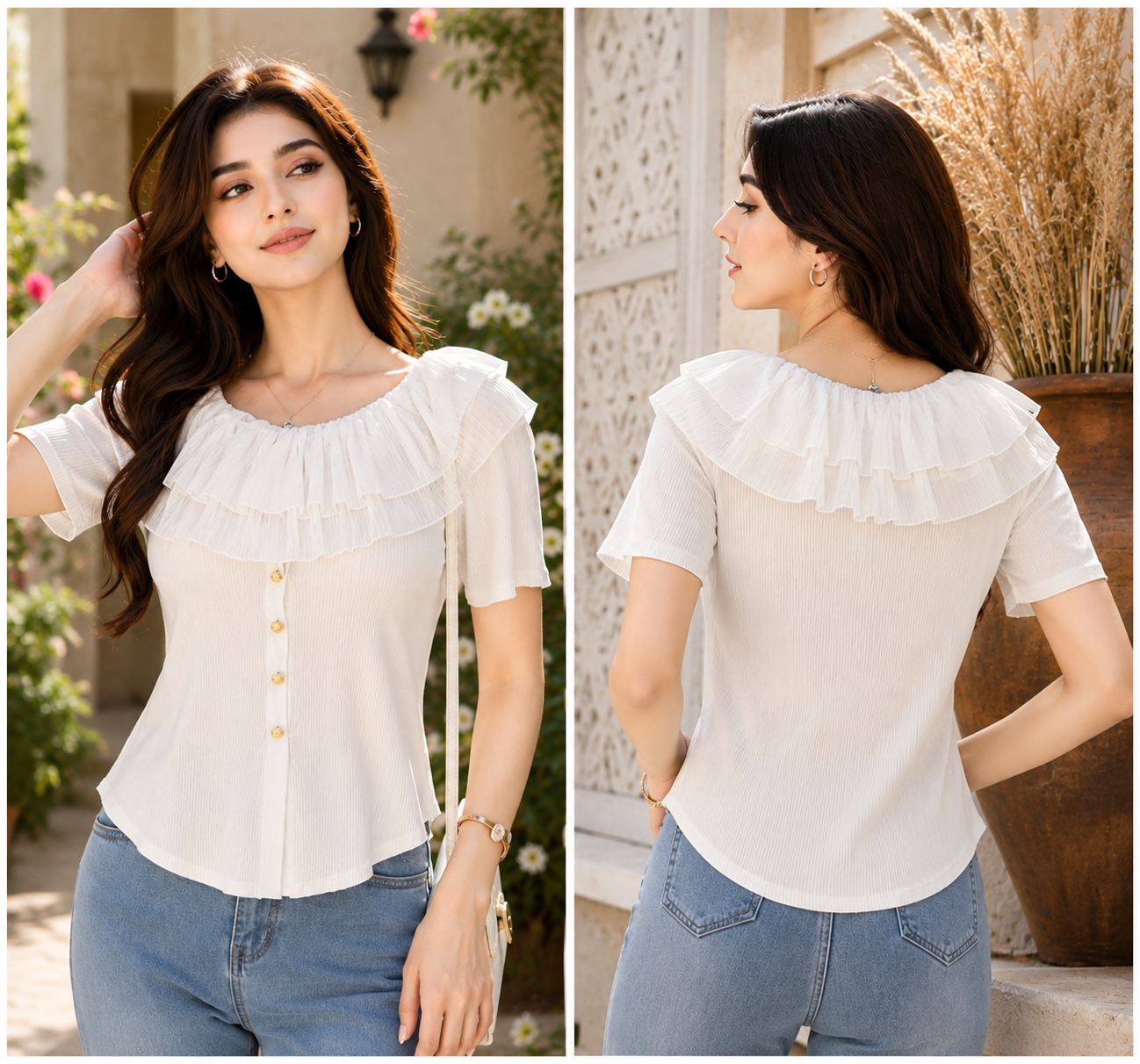Noir Princess Collar Top