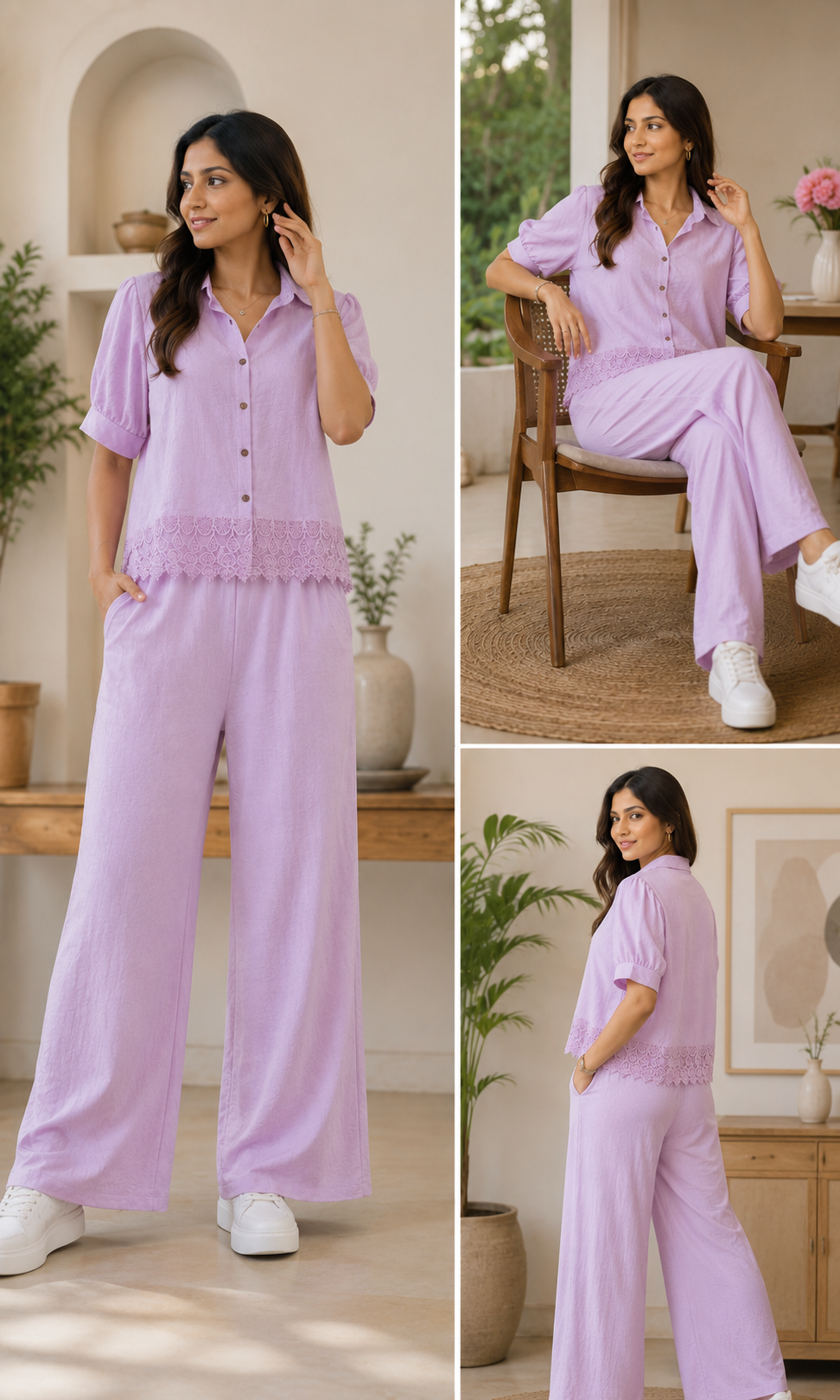 Lacy Shirt Cord Set