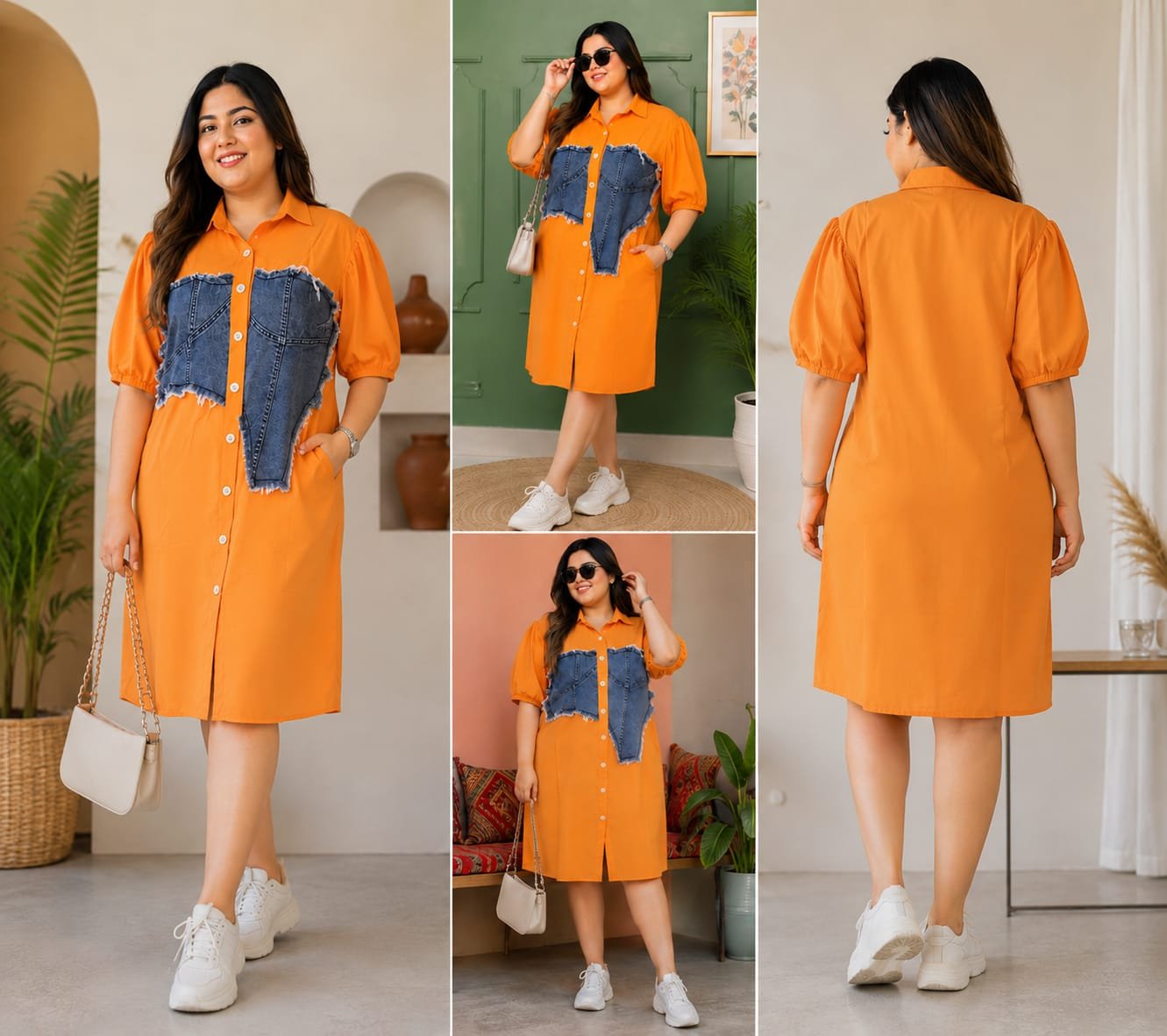 Denim Patch Dress