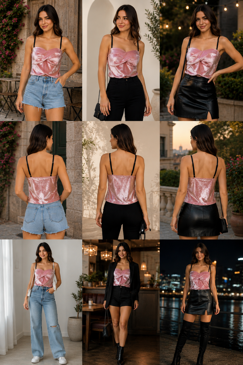Rose Glow Strapless Top