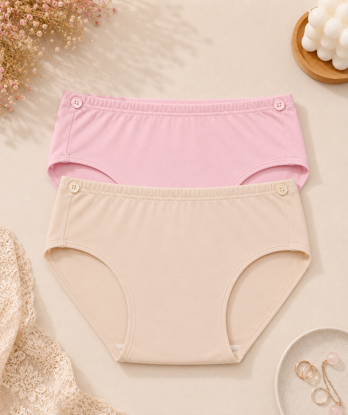 Cute Strap Comfort Two Panty Set