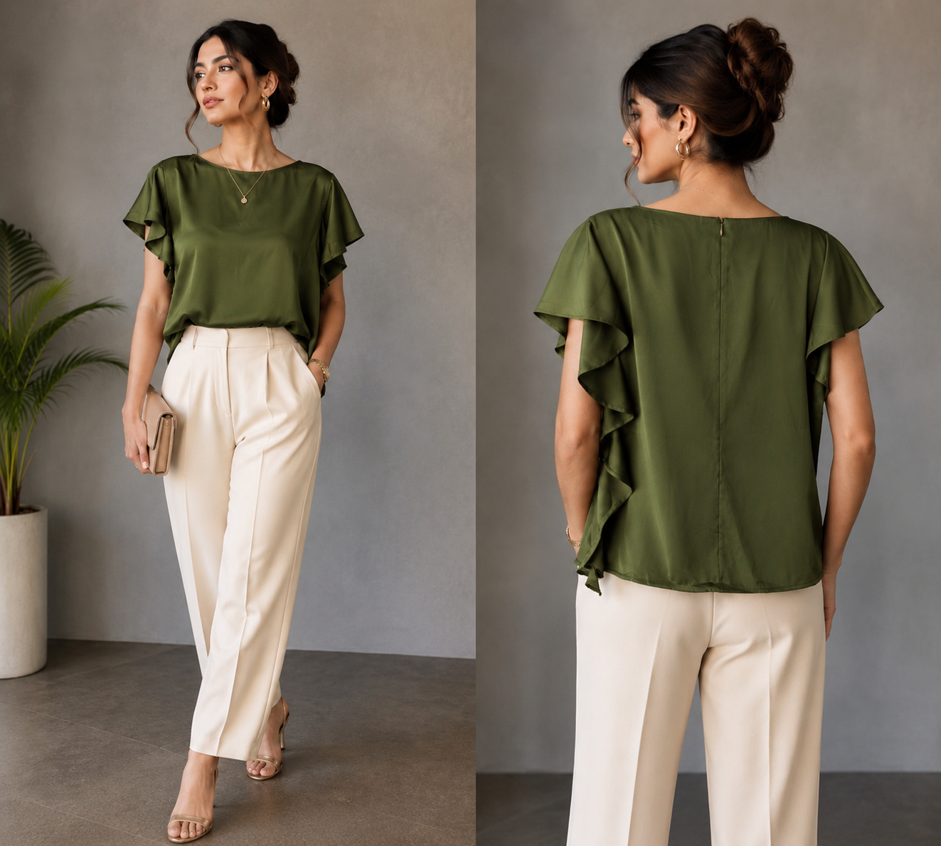 Satin Drape Top