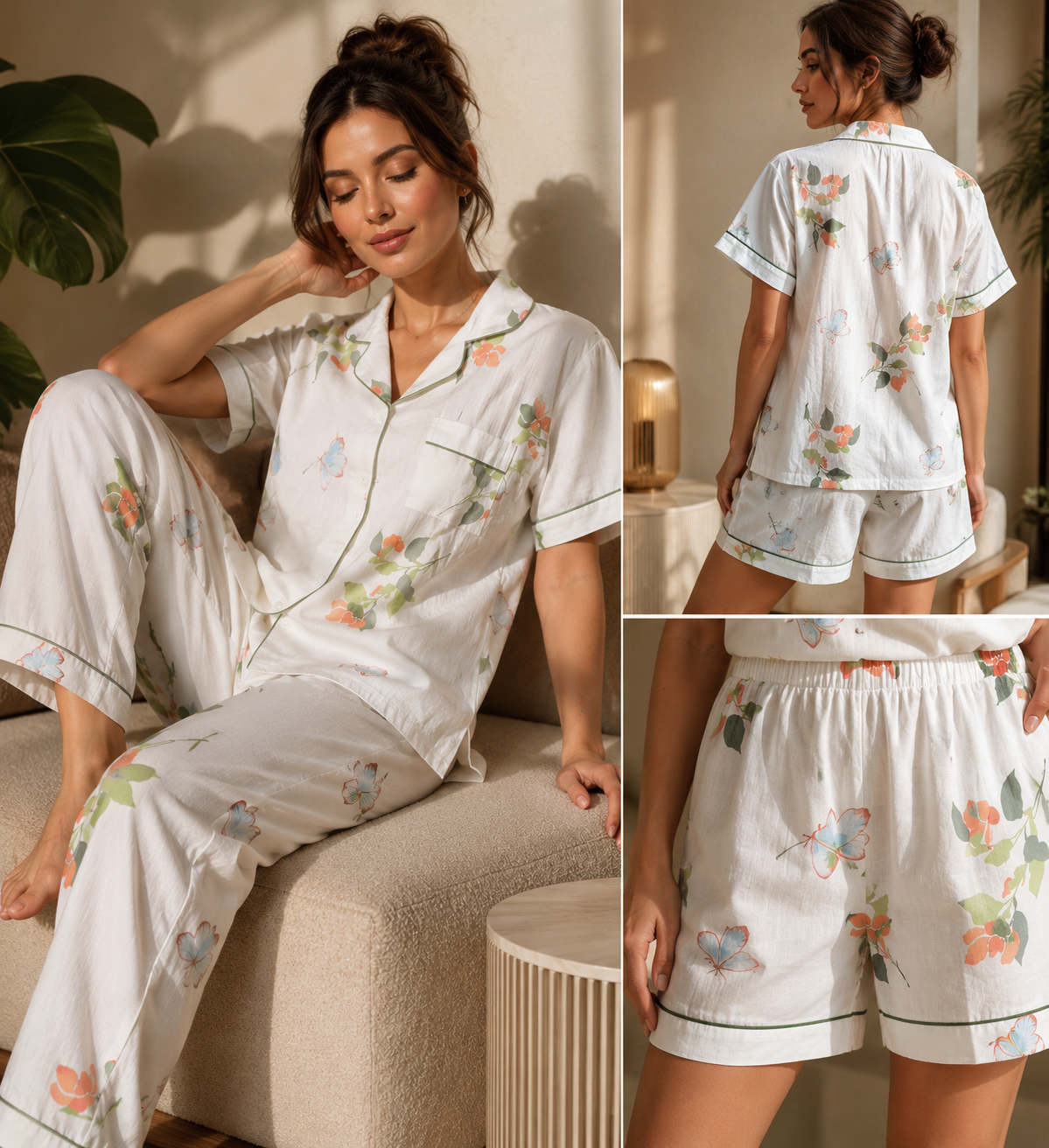 Butterfly Bloom Night Suit Set