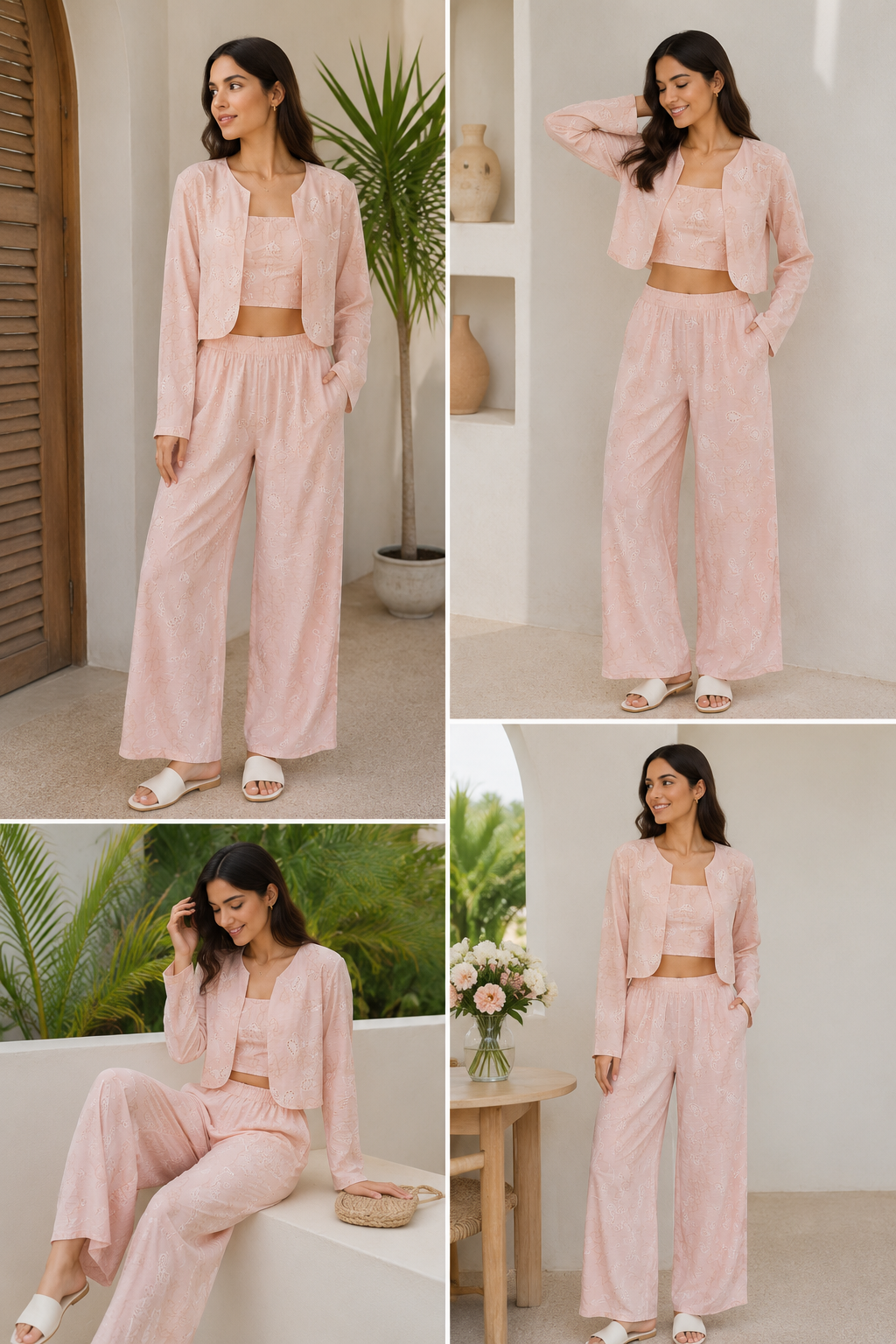 Peach Bloom Trio Set