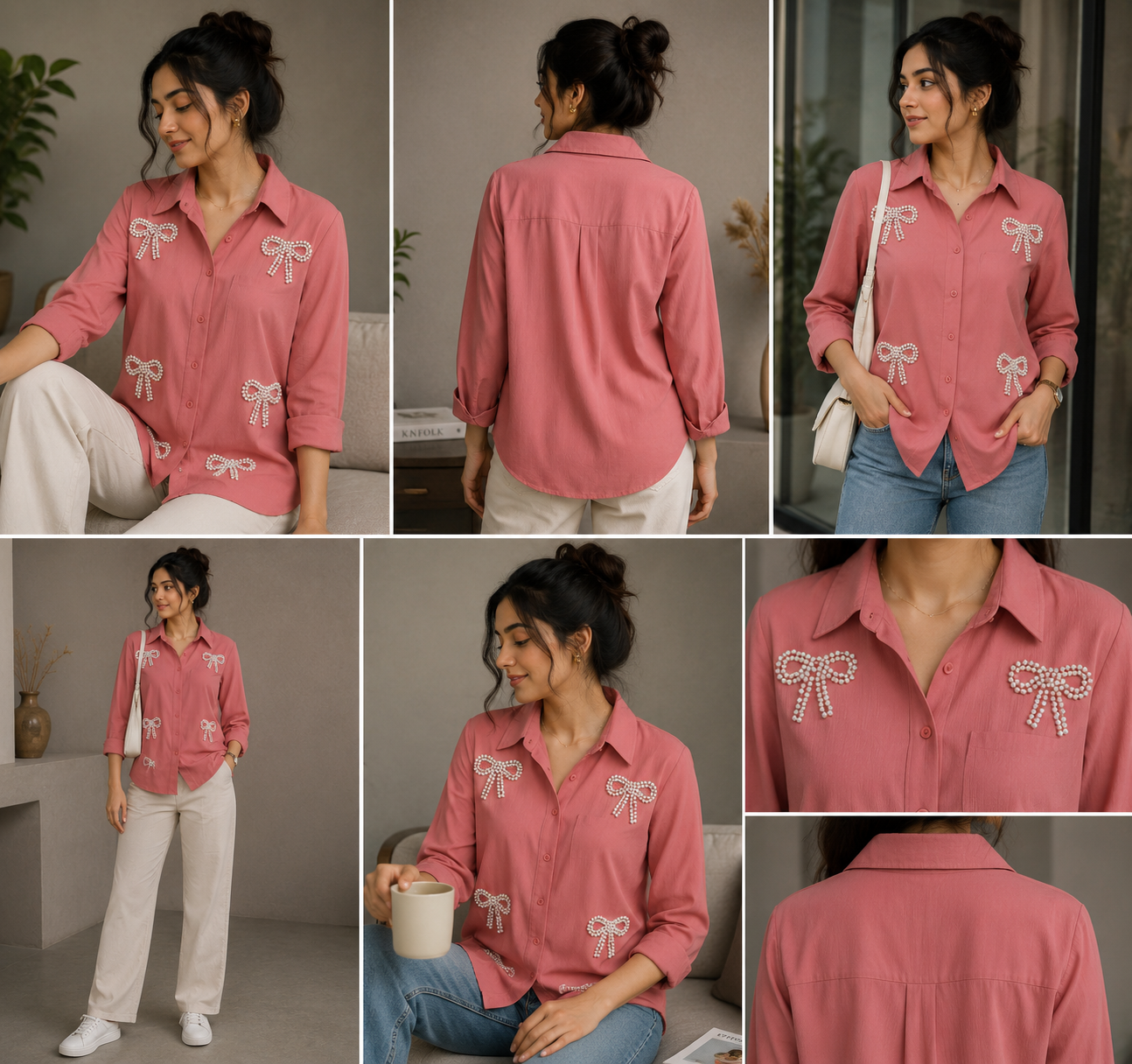 Blush Pearl Bow Shirt