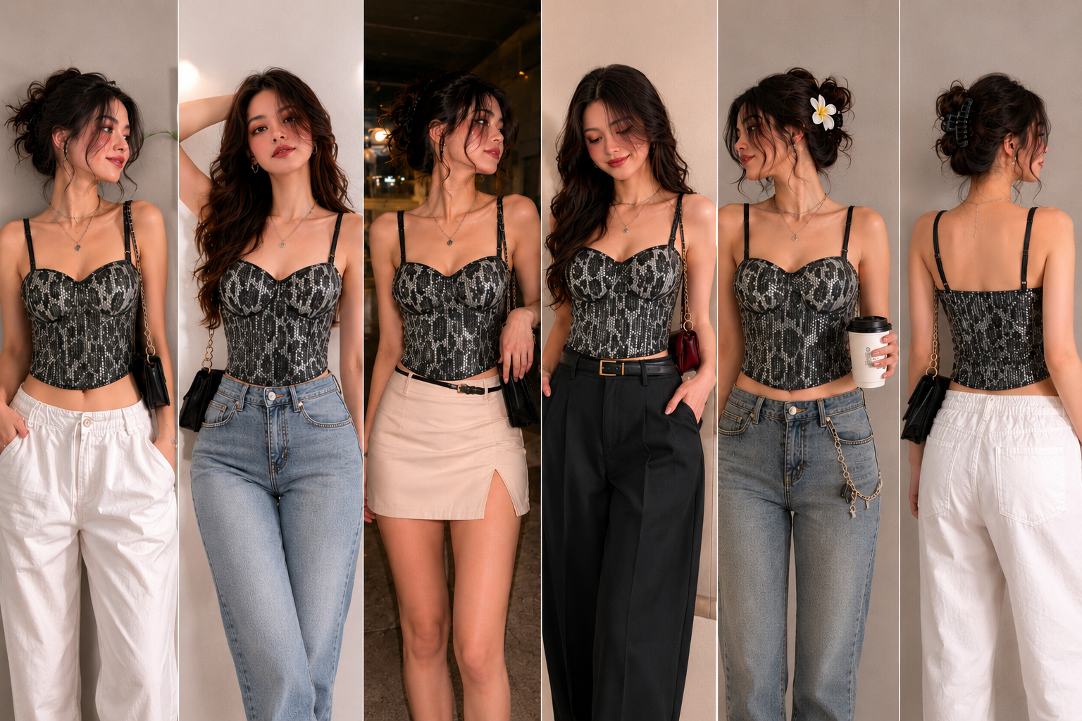 Black Galaxy Party Top