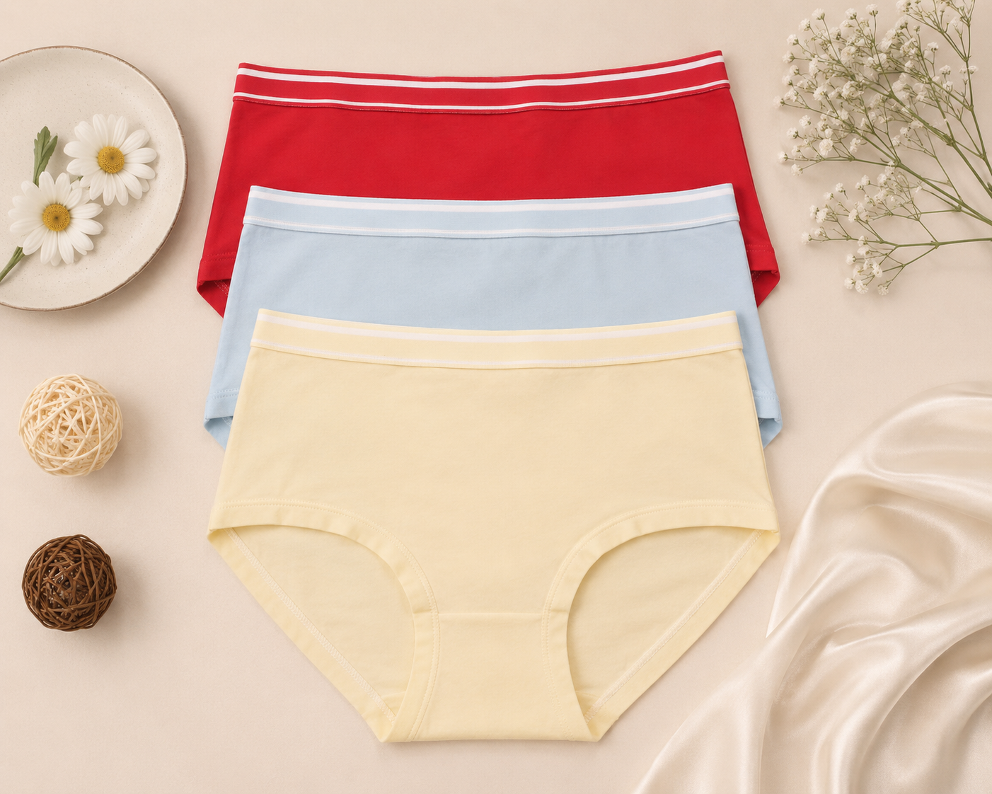 Pastel Comfort Trio Panty Set